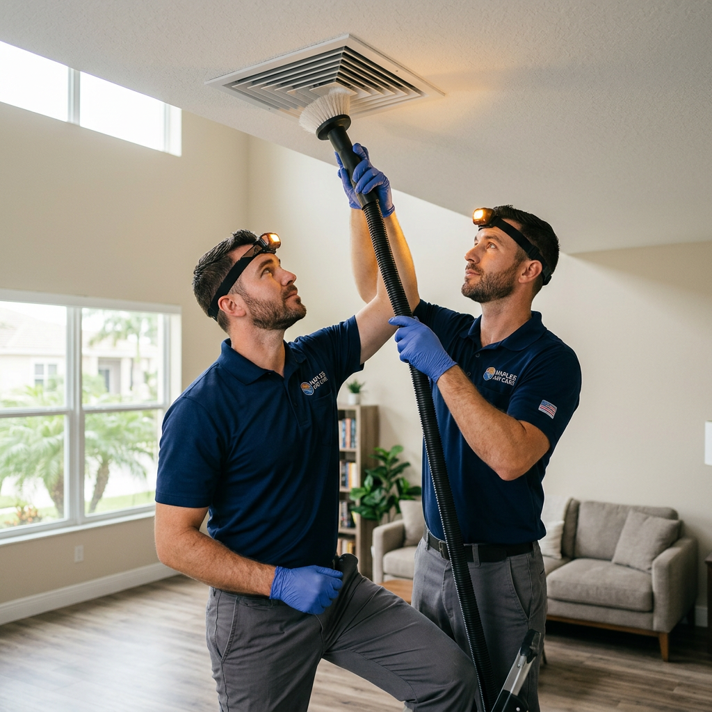 Illustration for air duct cleaning in Naples