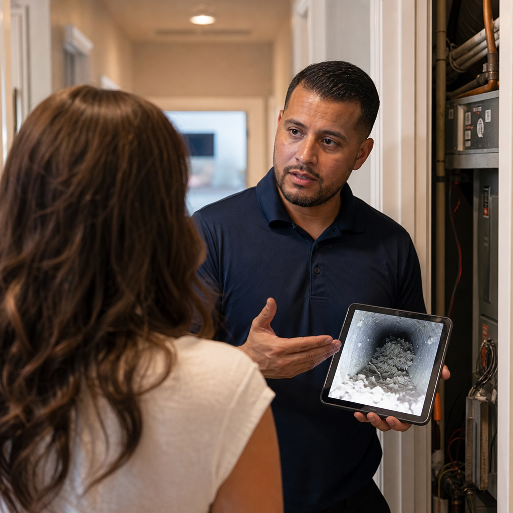 Illustration for air duct cleaning in Tampa