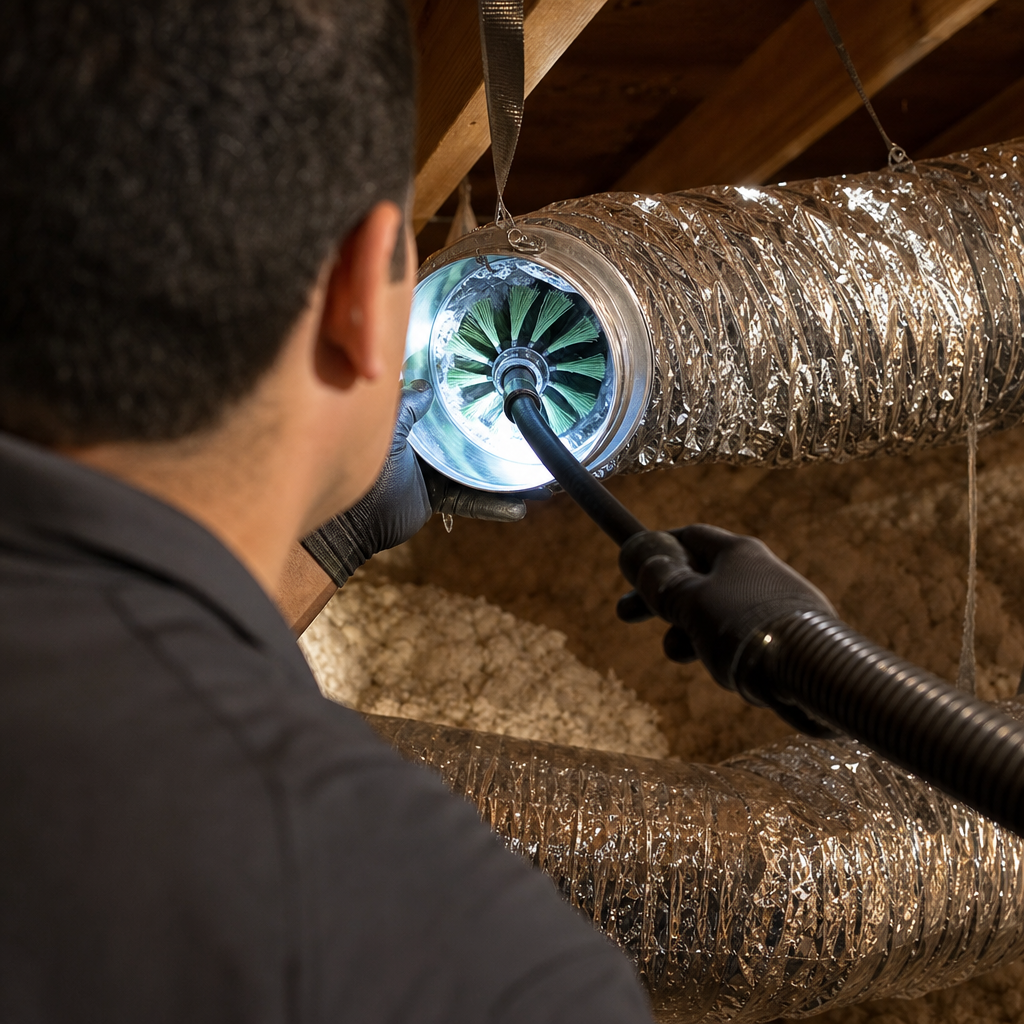 Illustration for air duct cleaning in Goldenrod