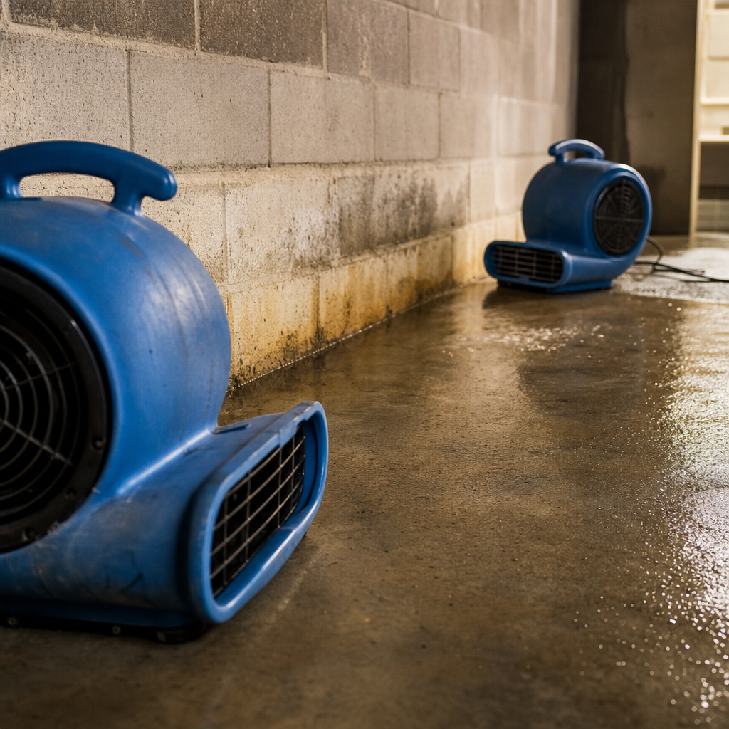 Illustration for water damage drying cost