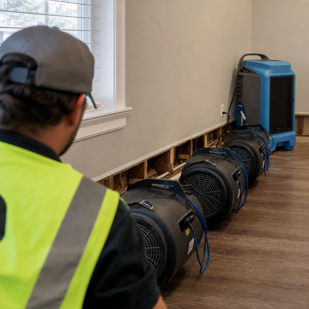 Illustration for emergency water damage restoration