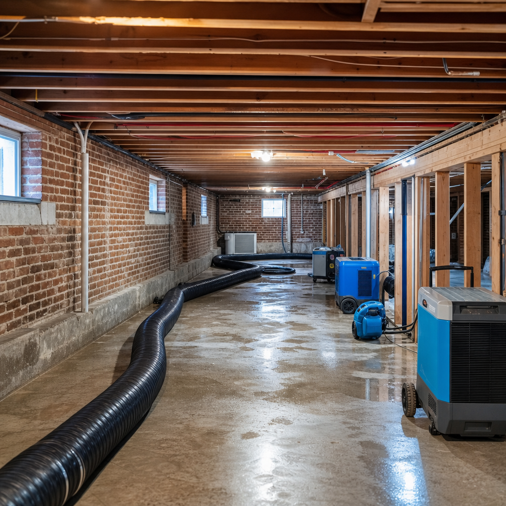 Illustration for basement flood cleanup cost