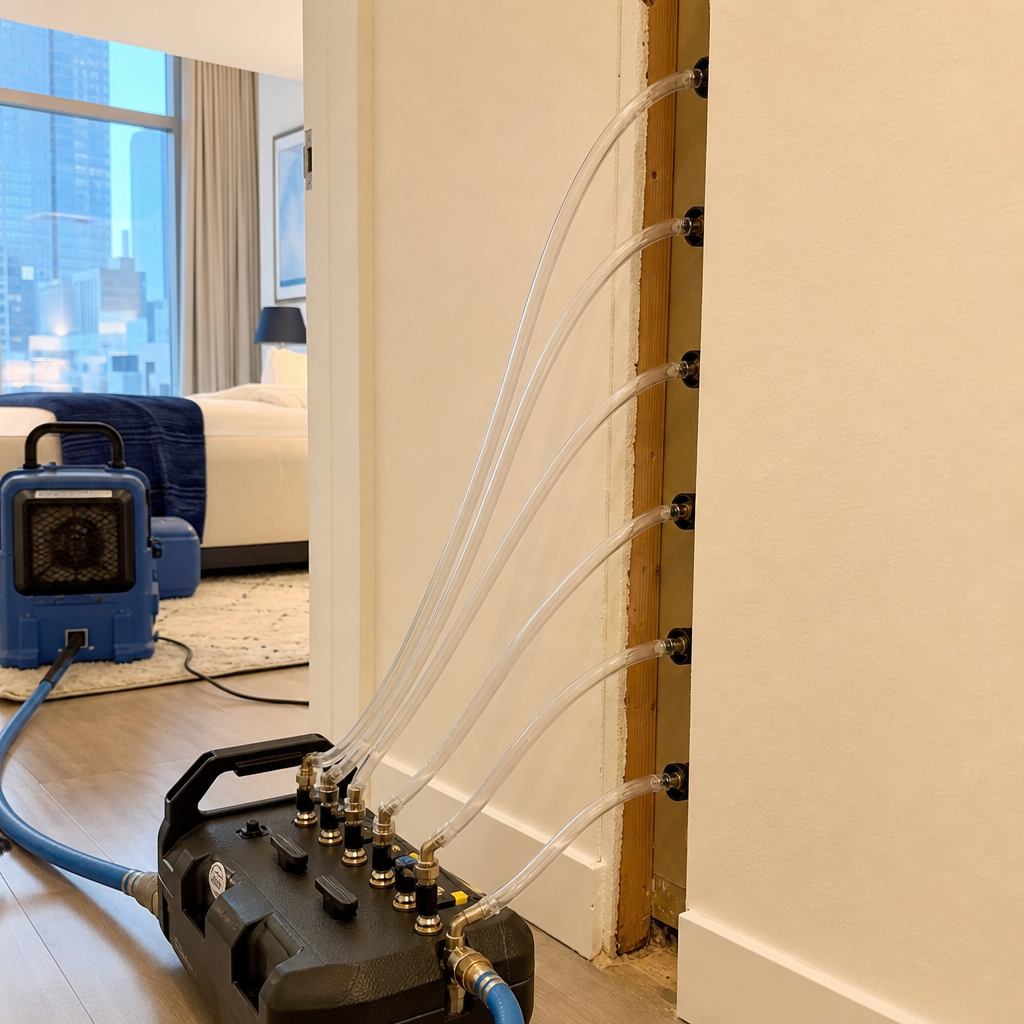 Illustration for emergency water damage restoration in Midtown Manhattan