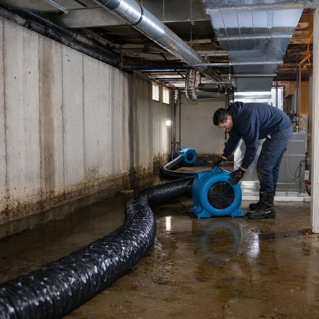 Illustration for emergency water damage restoration in Secaucus