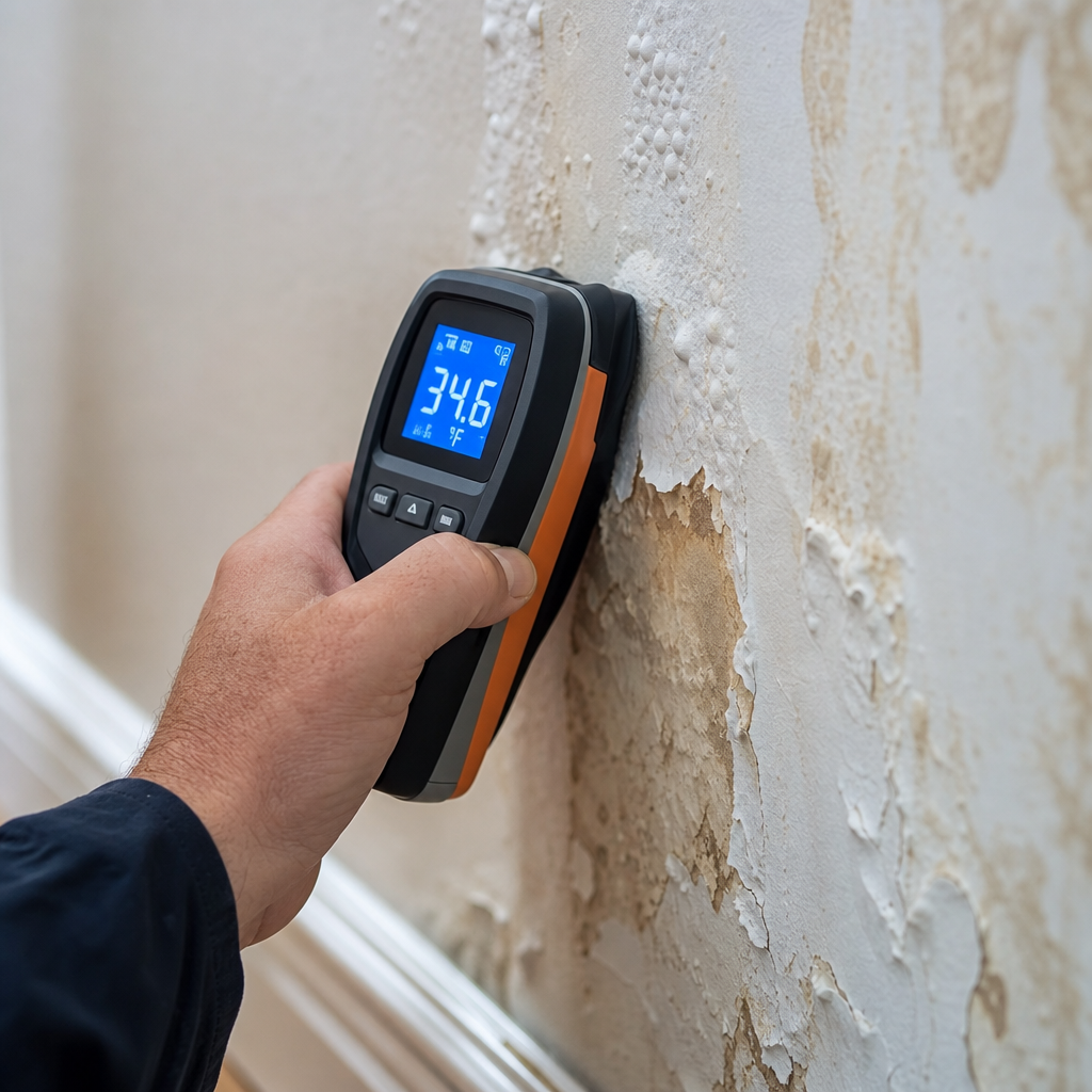 Illustration for drywall water damage repair in Astoria