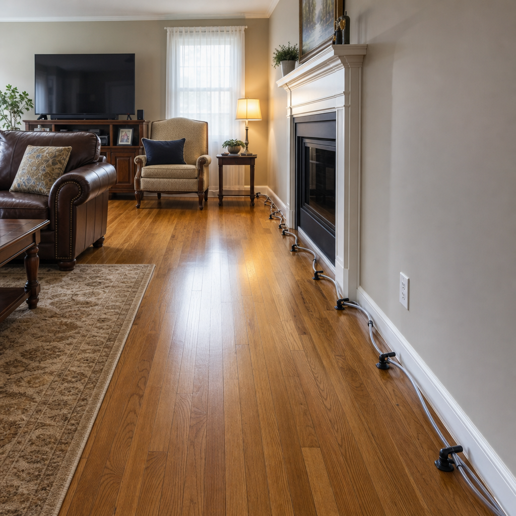 Illustration for water damage restoration in Hasbrouck Heights