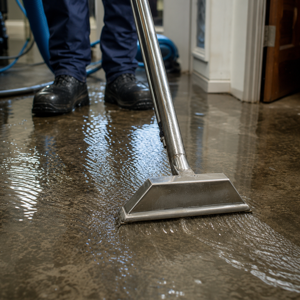 Illustration for water damage restoration in Getty Square