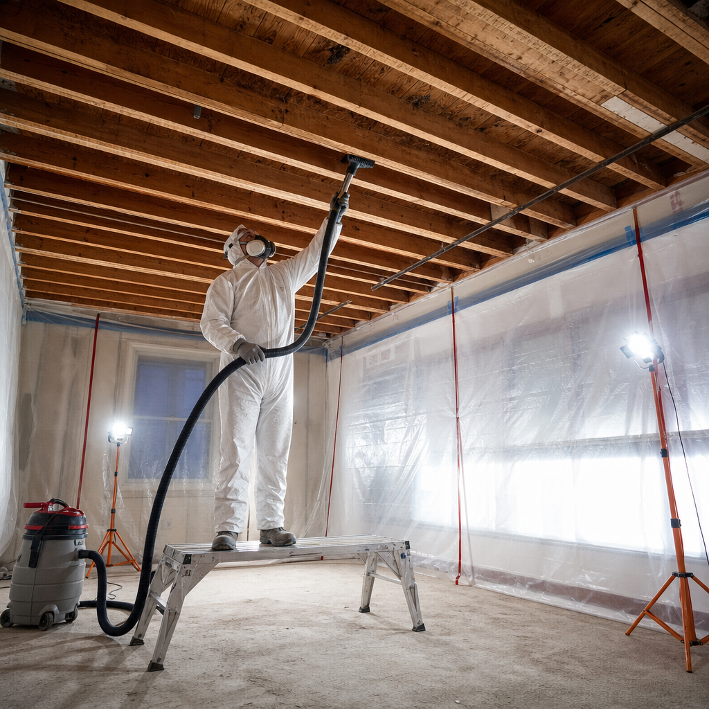 Illustration for ceiling mold removal