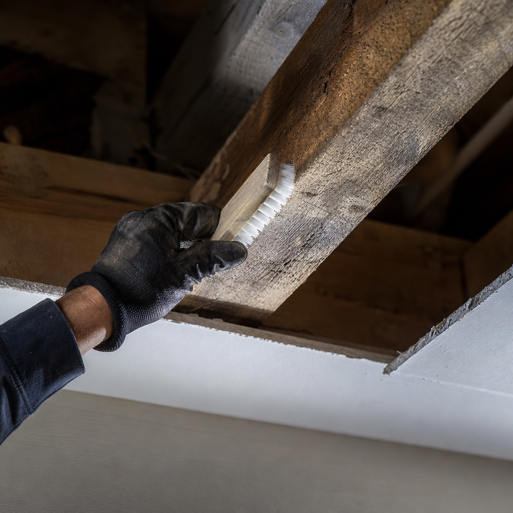 Illustration for roof leak mold