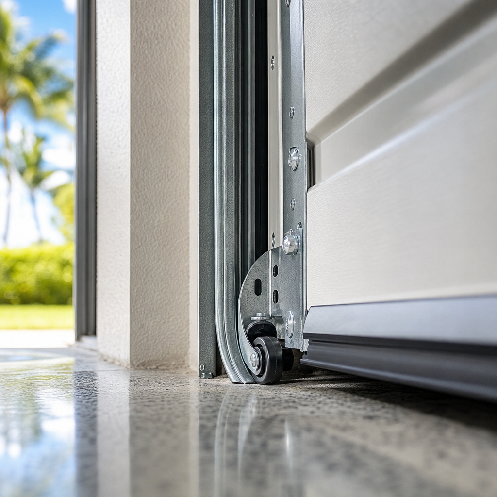 Illustration for garage door roller replacement in Delray Beach