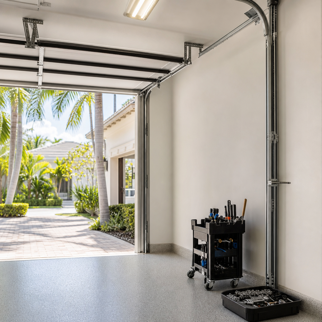 Illustration for garage door roller replacement in Highland Beach