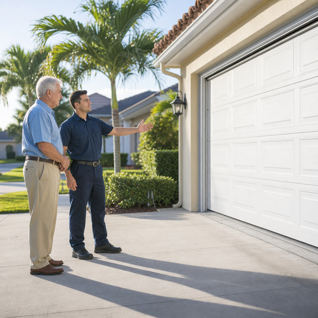 Illustration for garage door repair in Villages of Oriole