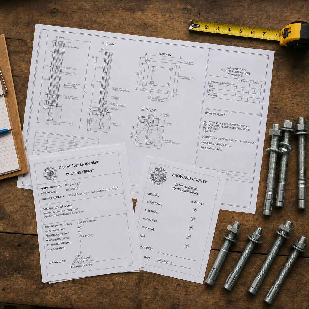 Illustration for garage door replacement in Delray Beach