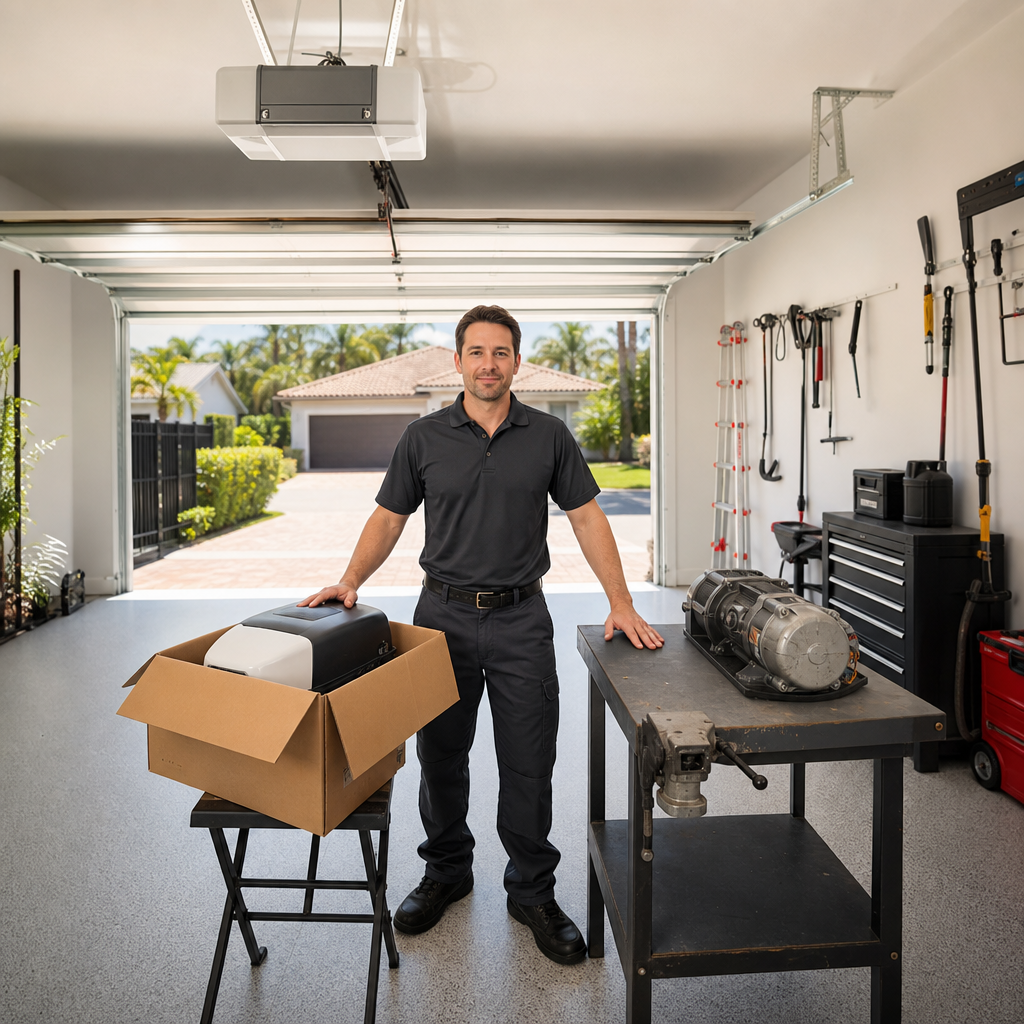 Illustration for garage opener repair in Boca Raton