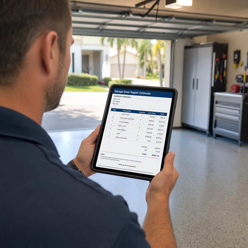 Illustration for same day garage door repair in Deerfield Beach