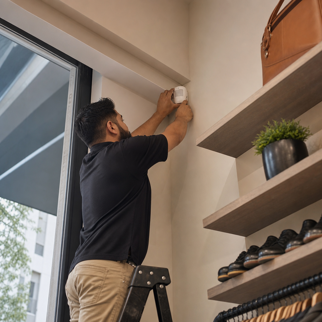 Illustration for business security system installation