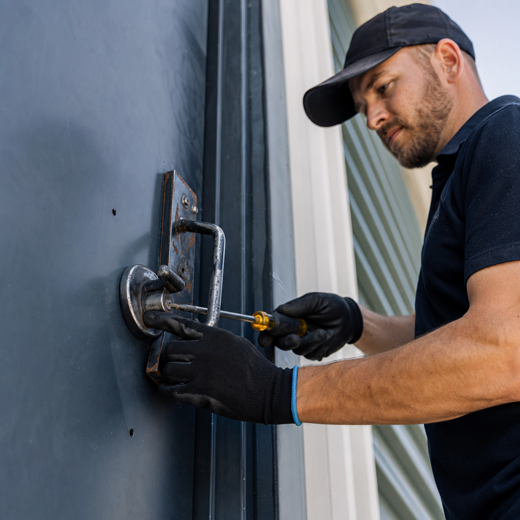 Illustration for commercial door lock replacement