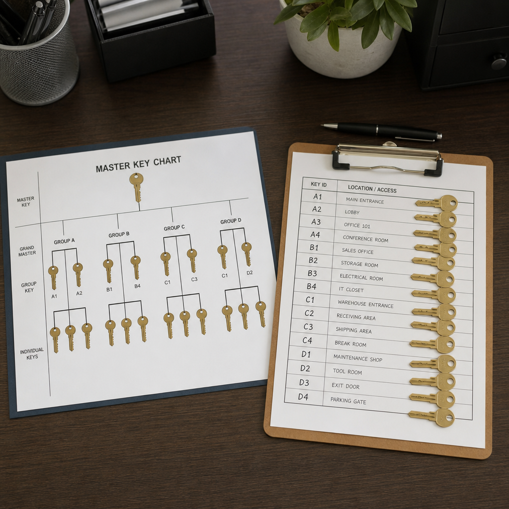 Illustration for commercial locksmith services