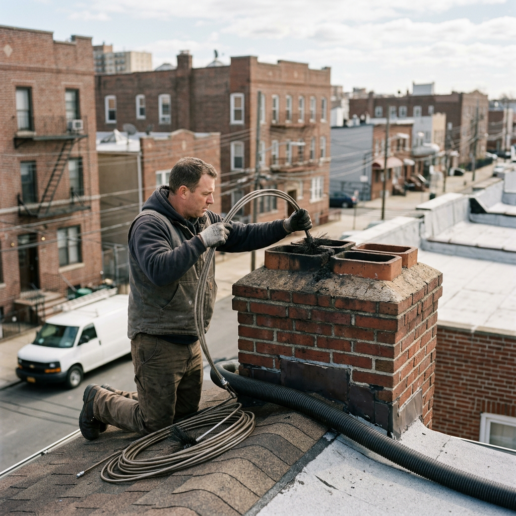 Illustration for chimney cleaning in Bensonhurst