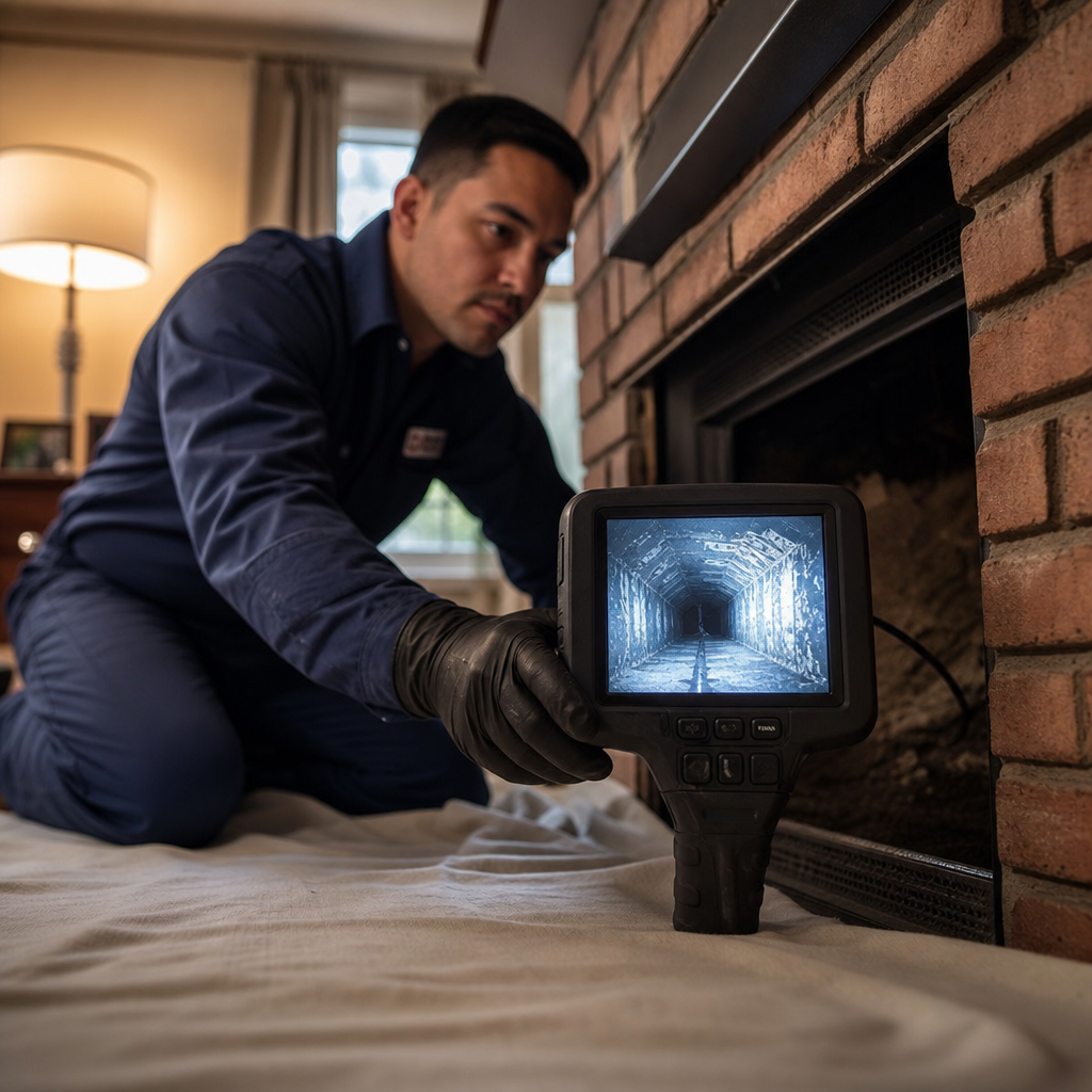 Illustration for chimney cleaning in East Elmhurst