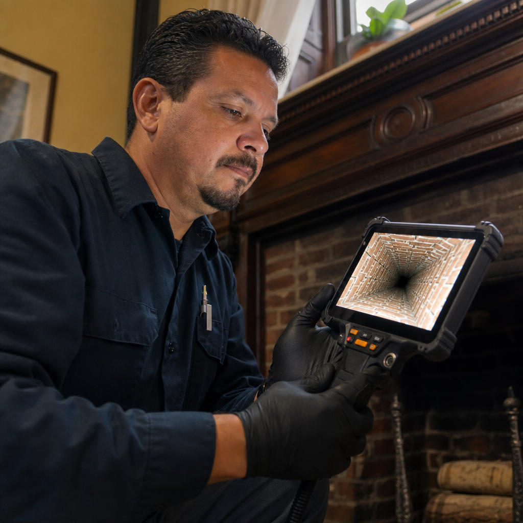 Illustration for chimney cleaning in East Harlem