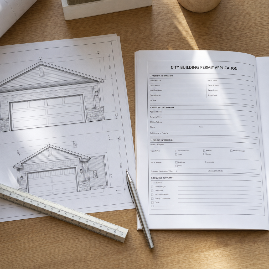 Illustration for garage door installation in Brea