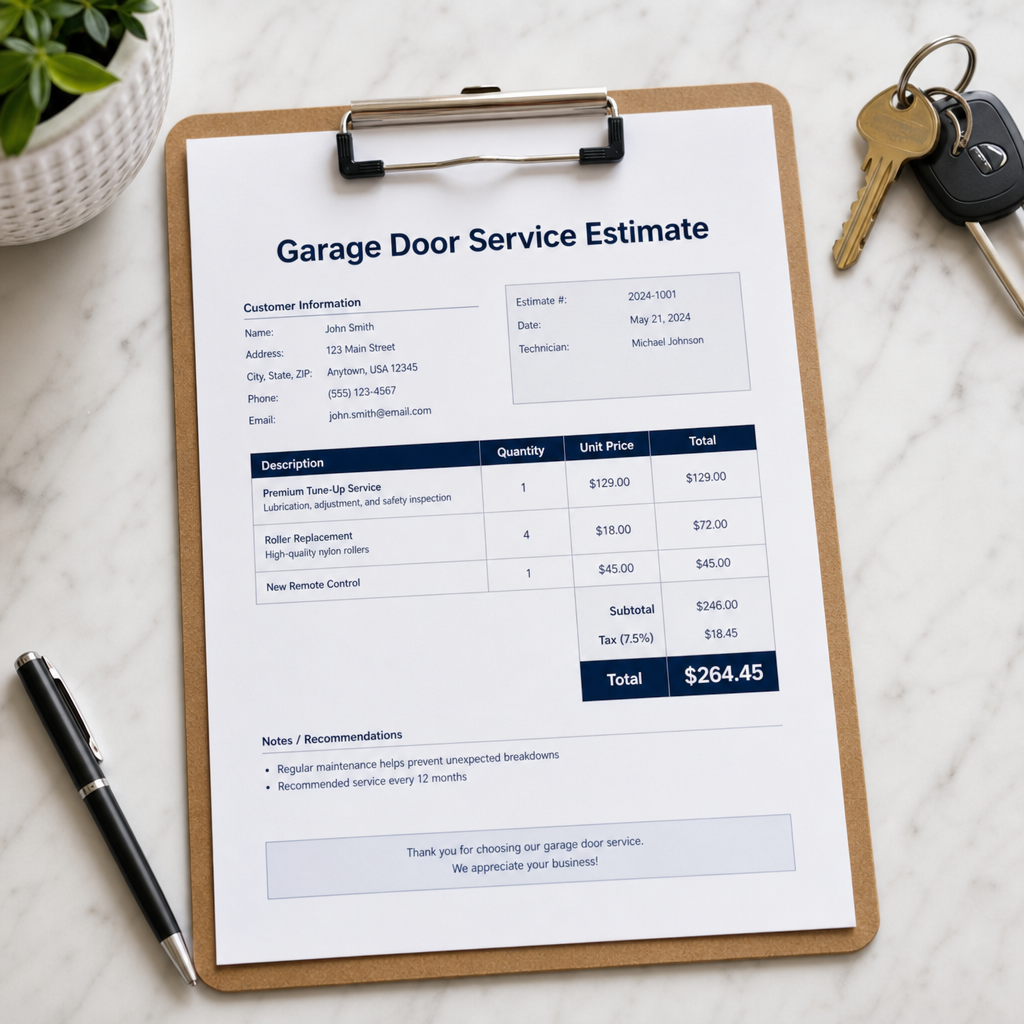 Illustration for garage door spring replacement cost la