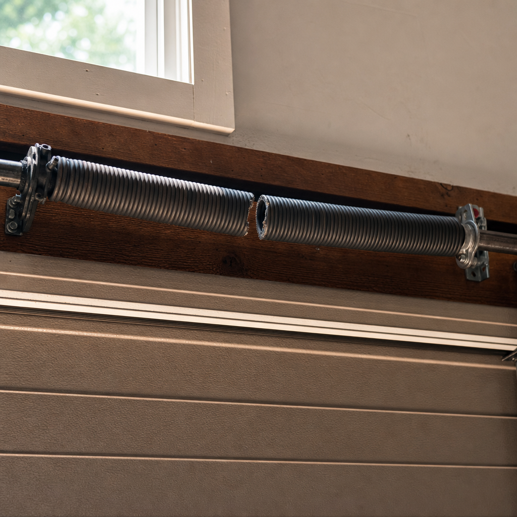 Illustration for garage door spring repair