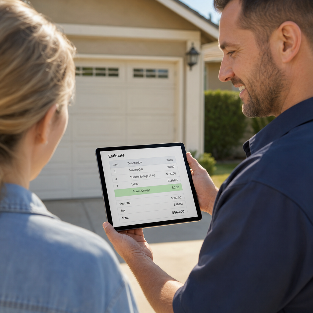 Illustration for garage door repair in Avocado Heights