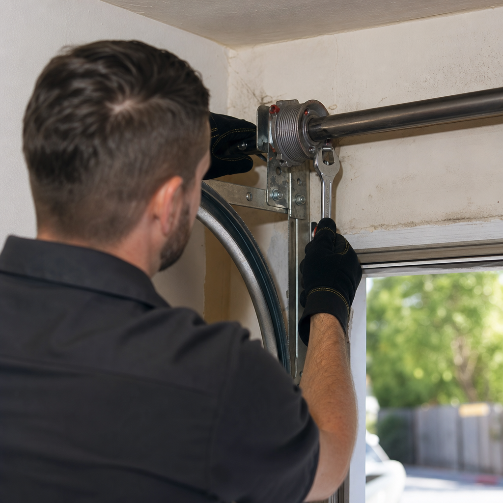 Illustration for garage door spring replacement los angeles