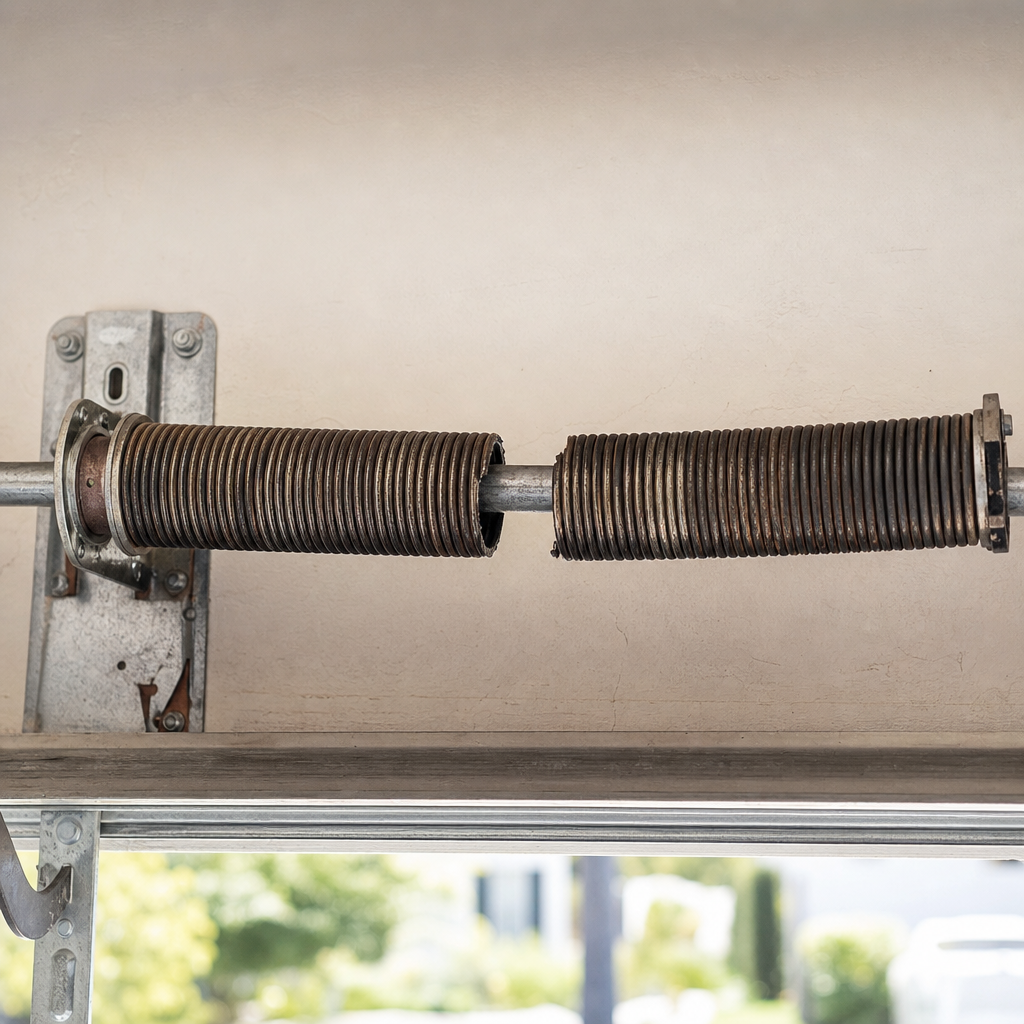 Illustration for garage door spring replacement