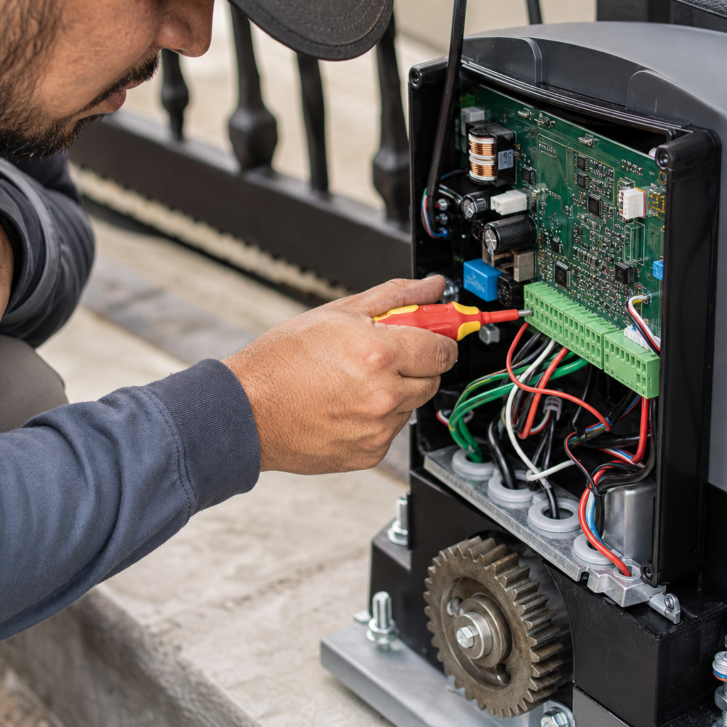 Illustration for electric gate motor repair