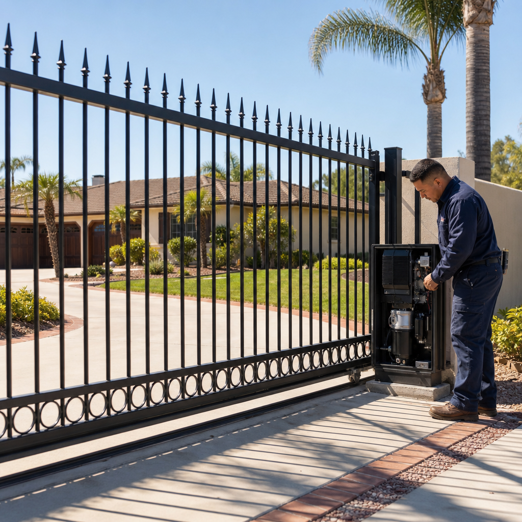 Illustration for electric gate opener repair near me