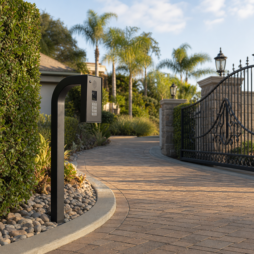 Illustration for residential gate access control