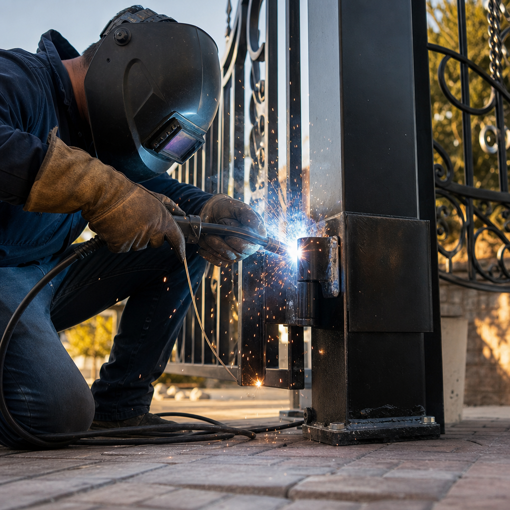 Illustration for iron gate welding repair