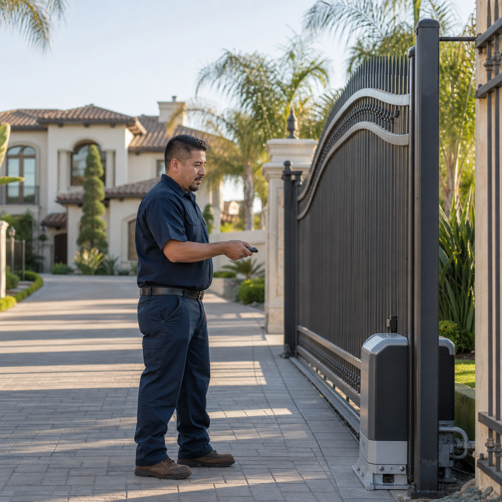 Illustration for licensed driveway gate installers