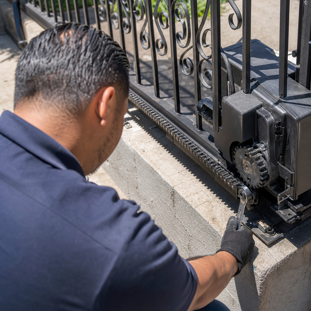 Illustration for sliding gate repair
