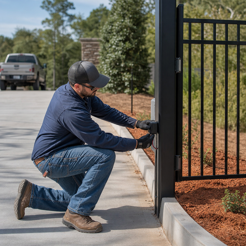 Illustration for gate installation in Lanett