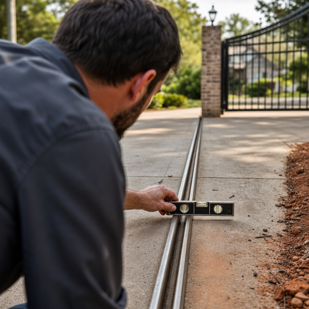 Illustration for gate track repair in Macon