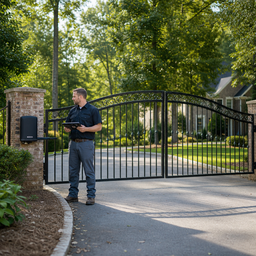 Illustration for gate repair in Canton