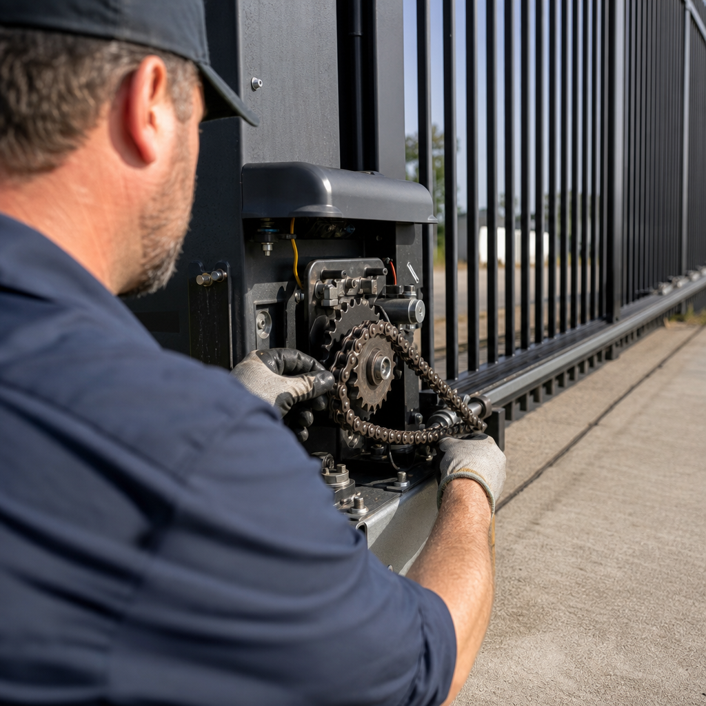 Illustration for gate motor repair in Columbus