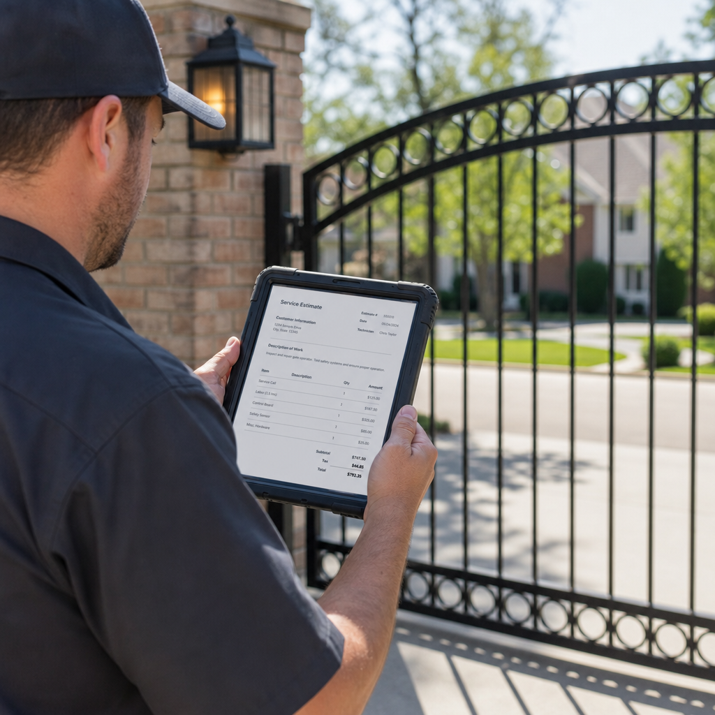 Illustration for gate repair in Dallas