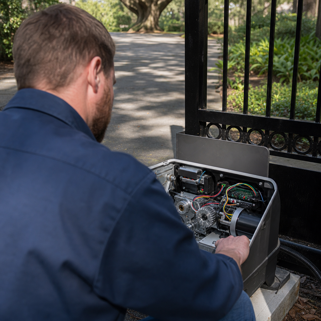 Illustration for gate motor repair in Savannah