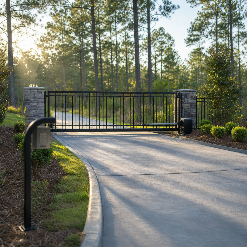 Illustration for gate installation in Perry