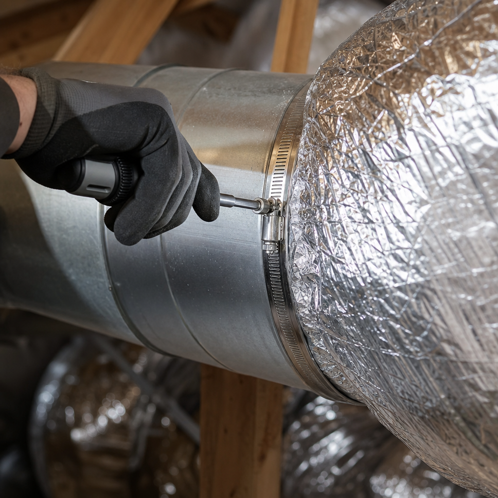 Illustration for duct repair and sealing in Antelope