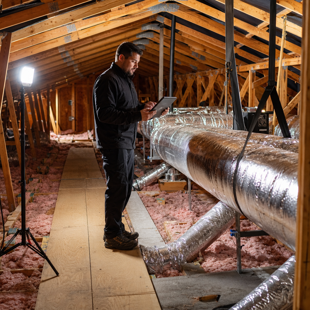 Illustration for duct repair and sealing in Florin