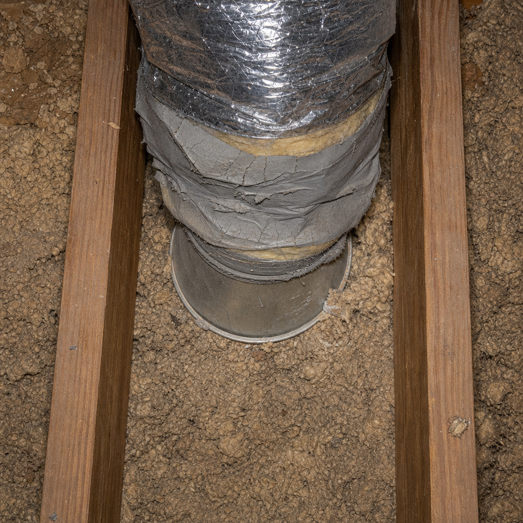 Illustration for duct repair and sealing in Ione