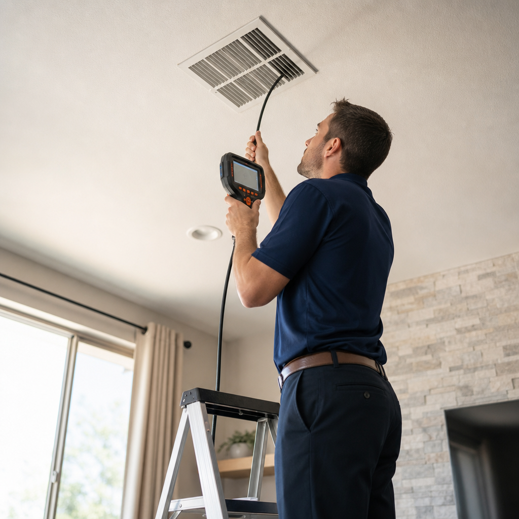 Illustration for air duct cleaning in Antelope