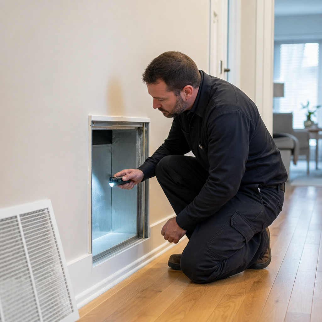 Illustration for return duct cleaning in Davis