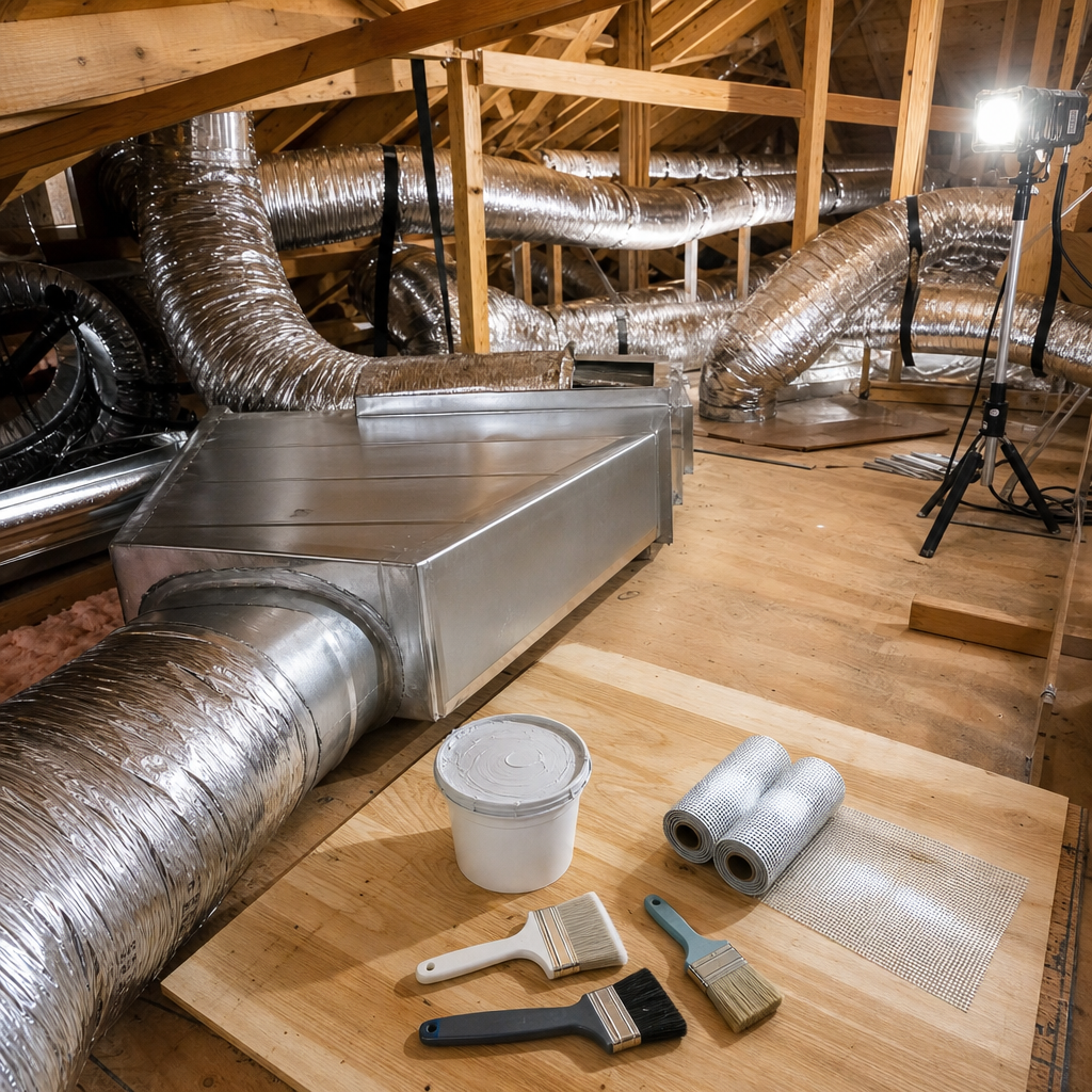 Illustration for duct repair and sealing in Elverta